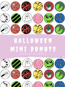 Halloween Mini Donut Menu Available for Delivery + Catering!